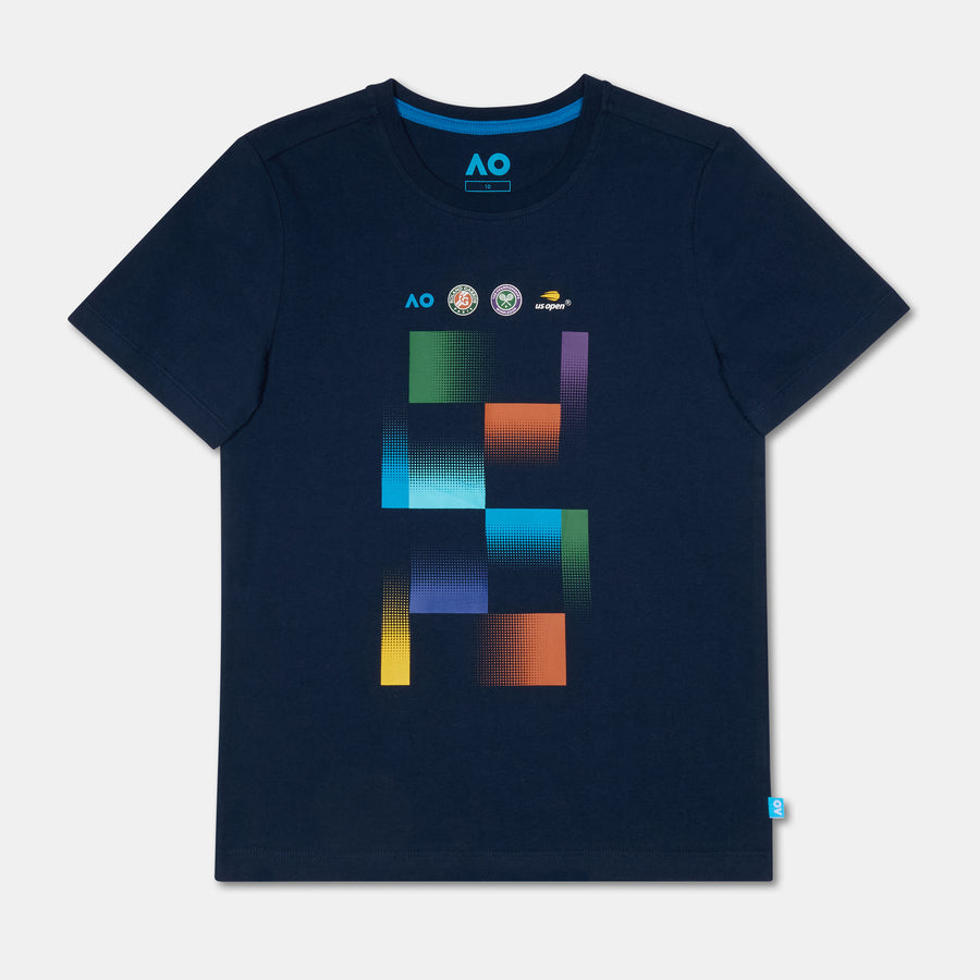 Boys Australian Open Grand Slam Court T-Shirt Navy