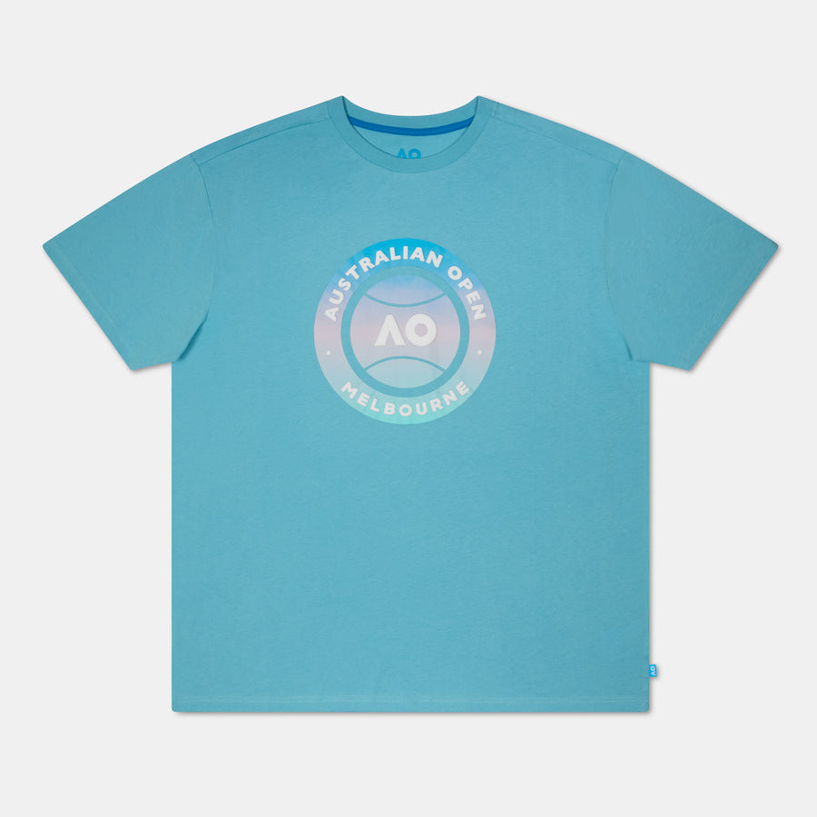 Men's Australian Open Round Logo T-Shirt Light Blue
