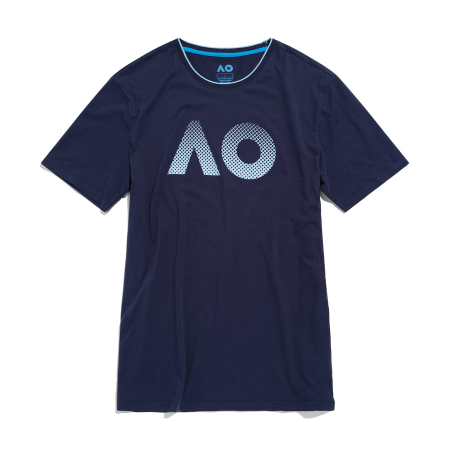 Kids Australian Open Textured Logo T-Shirt Navy