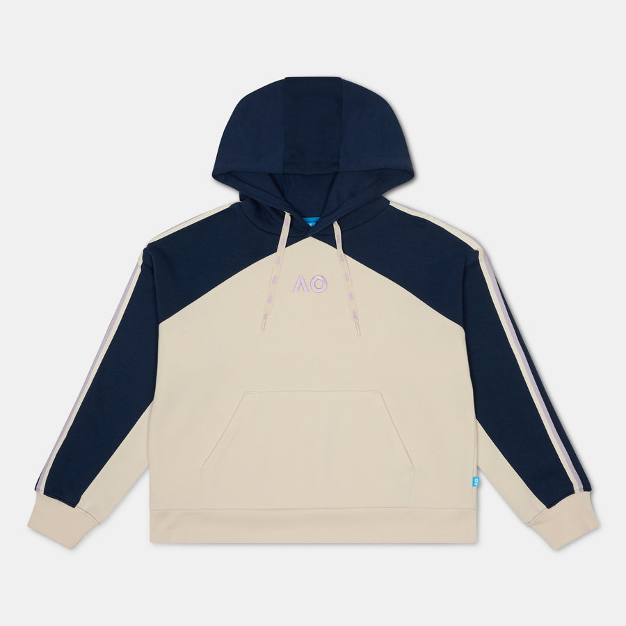 Women's Australian Open Colourblock Hoodie Cream