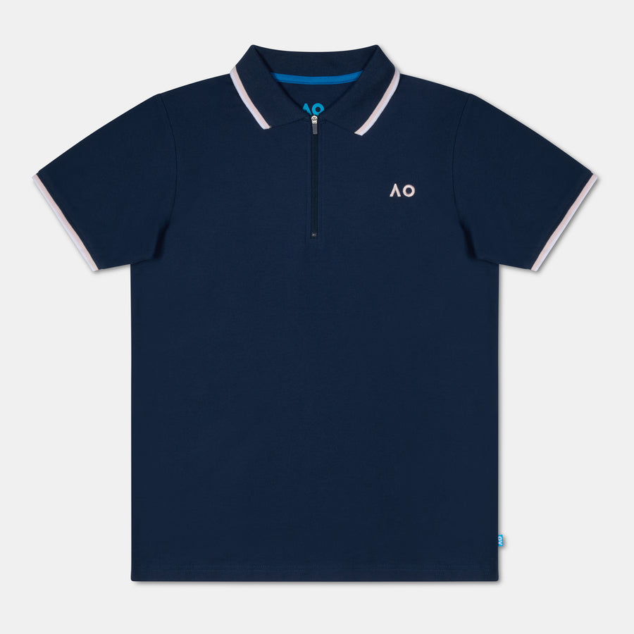 Women's Australian Open Half-Zip Polo Shirt Navy