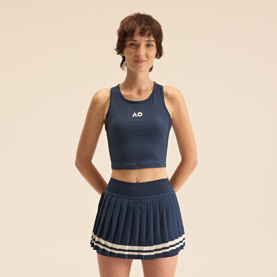 Women's Tournament Fitted Tank Navy