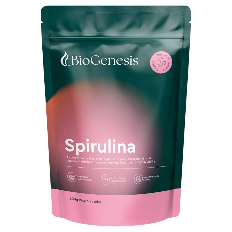 BioGenesis Organic Spirulina 200G Powder