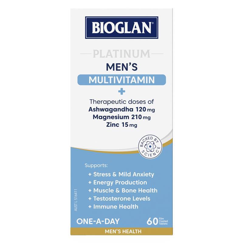 Bioglan Platinum Mens Multivitamin 60 Tablets