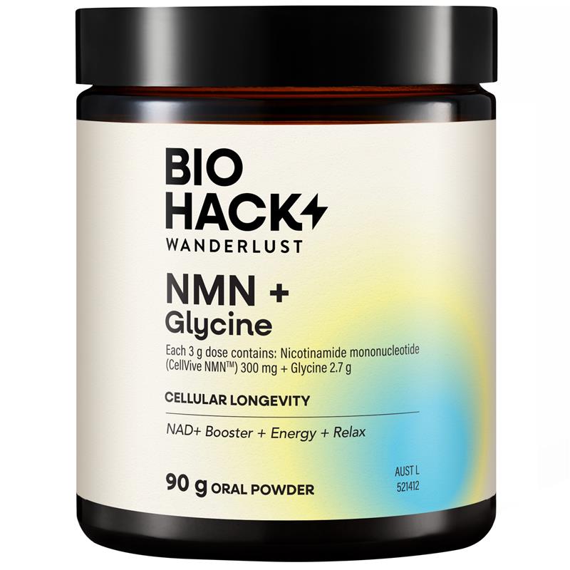BioHack Wanderlust NMN + Glycine Powder 90g