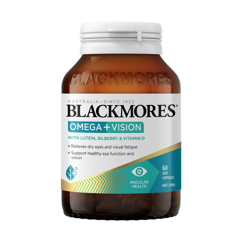 Blackmores Omega + Vision 60 Capsules