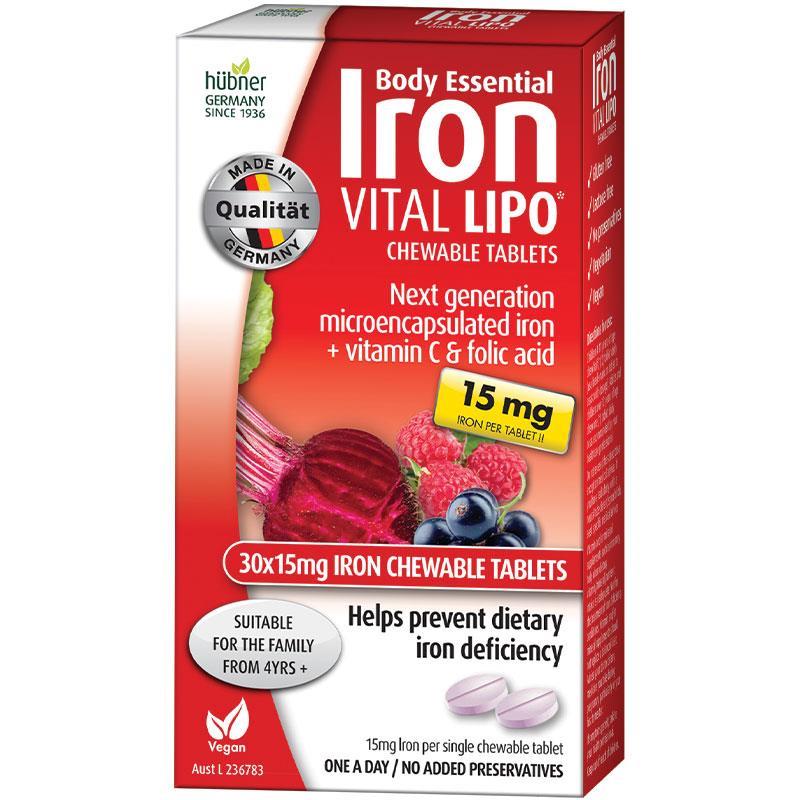 Body Essential Iron Vital Lipo 30 Tablets