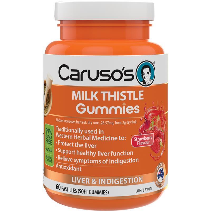 Carusos Gummies Milk Thistle 60 Pastilles