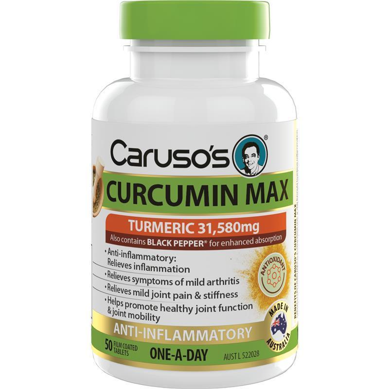 Carusos Herb Curcumin MAX 50 Tablets