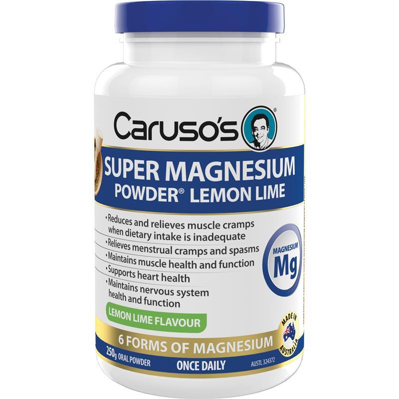 Carusos Super Magnesium Powder Lemon/Lime 250g