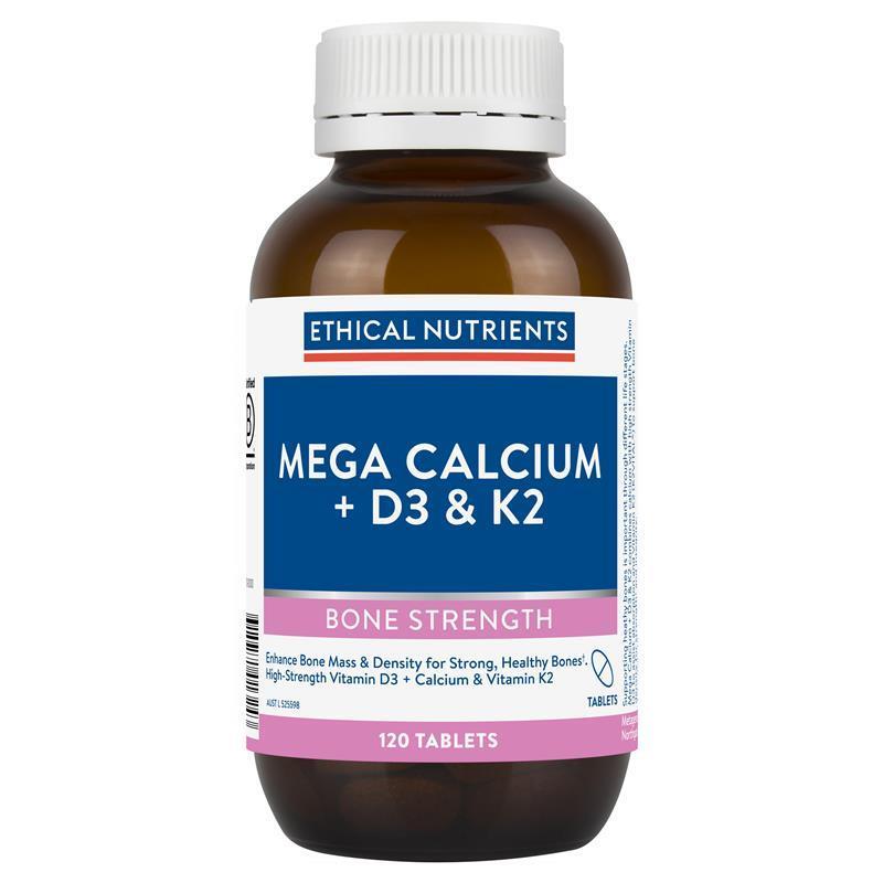 Ethical Nutrients Calcium +D3&K2 120 Tablets