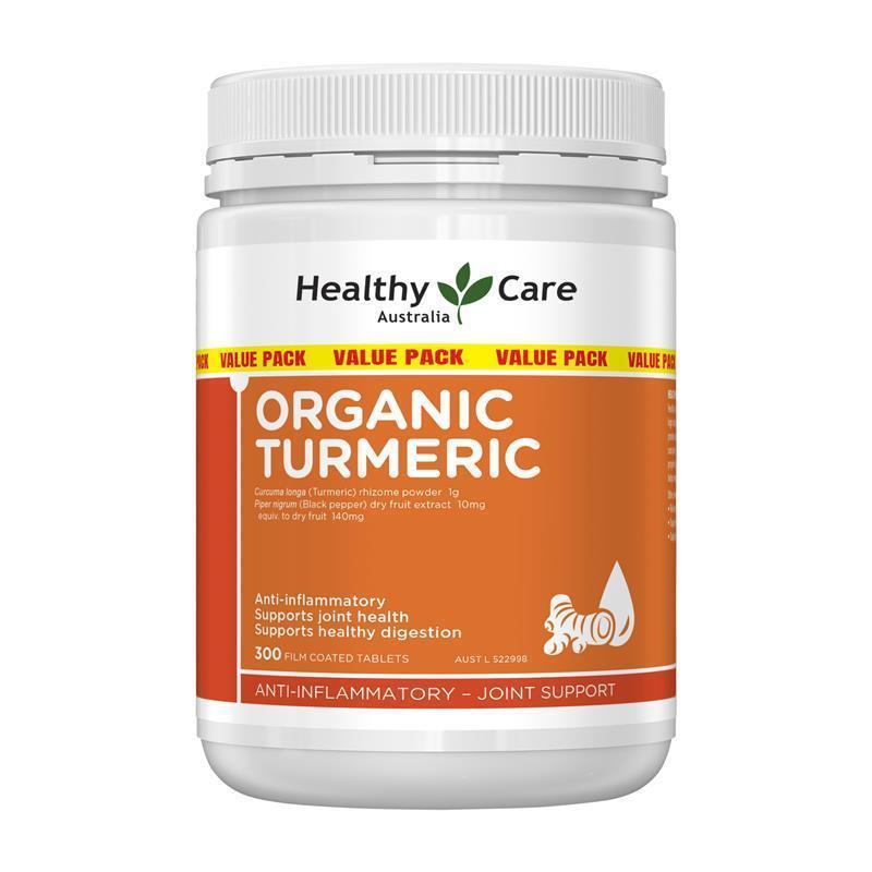 Healthy Care Organic Turmeric 300 Tablets