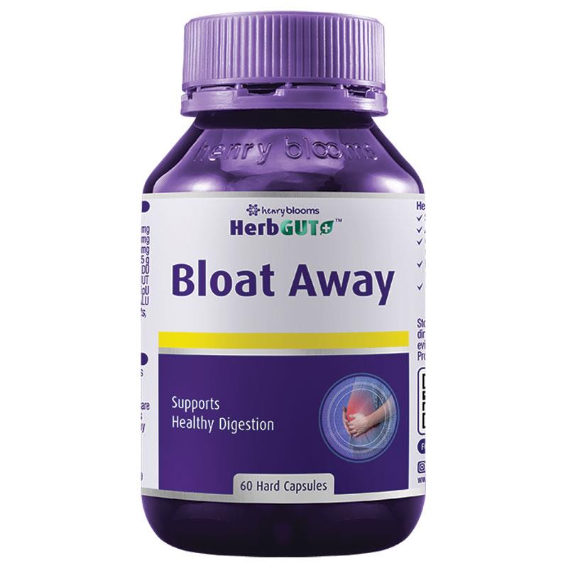 Henry Blooms HerbGUT+ Bloat Away 60 Capsules