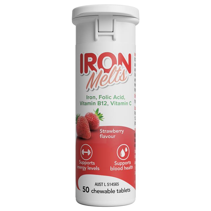 Iron Melts 50 Chewable Tablets