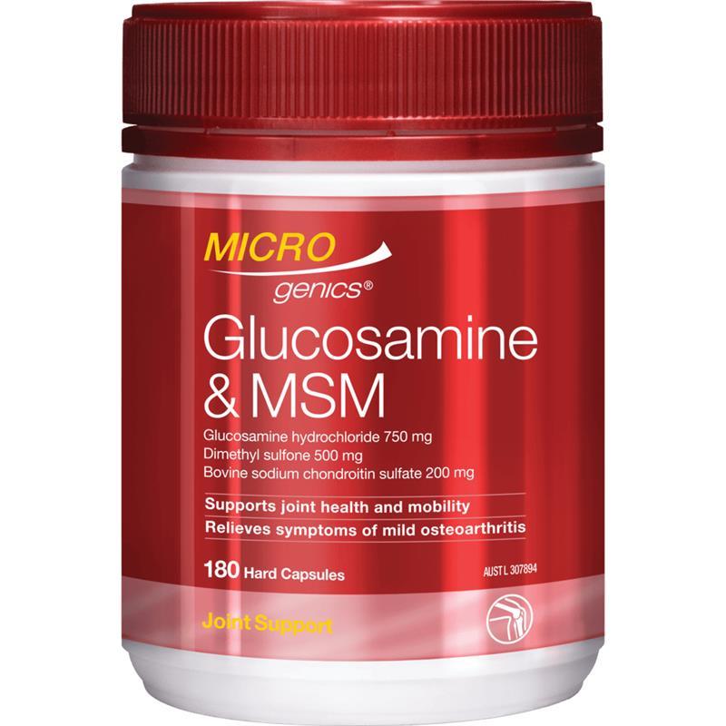 Microgenics Glucosamine & MSM 180 Capsules
