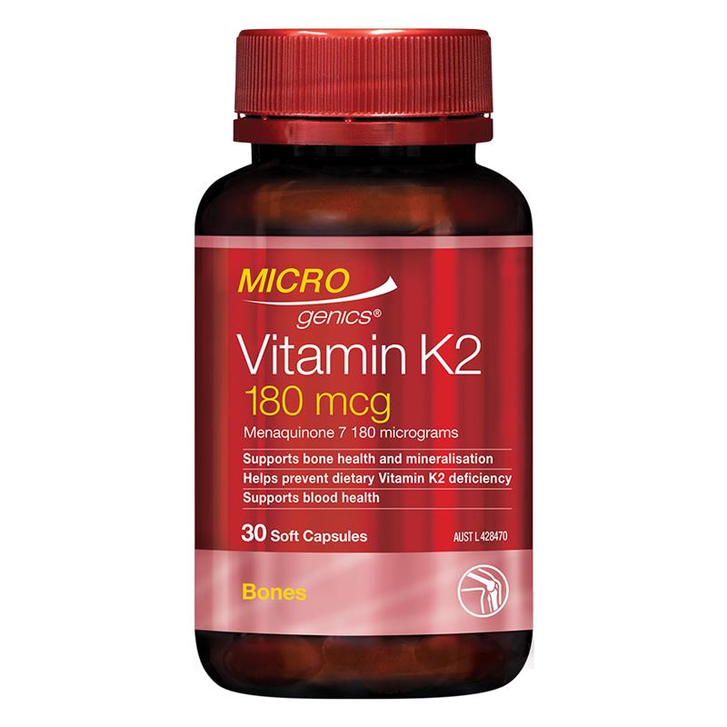 Microgenics Vitamin K2 180mcg 30 Softgel Capsules