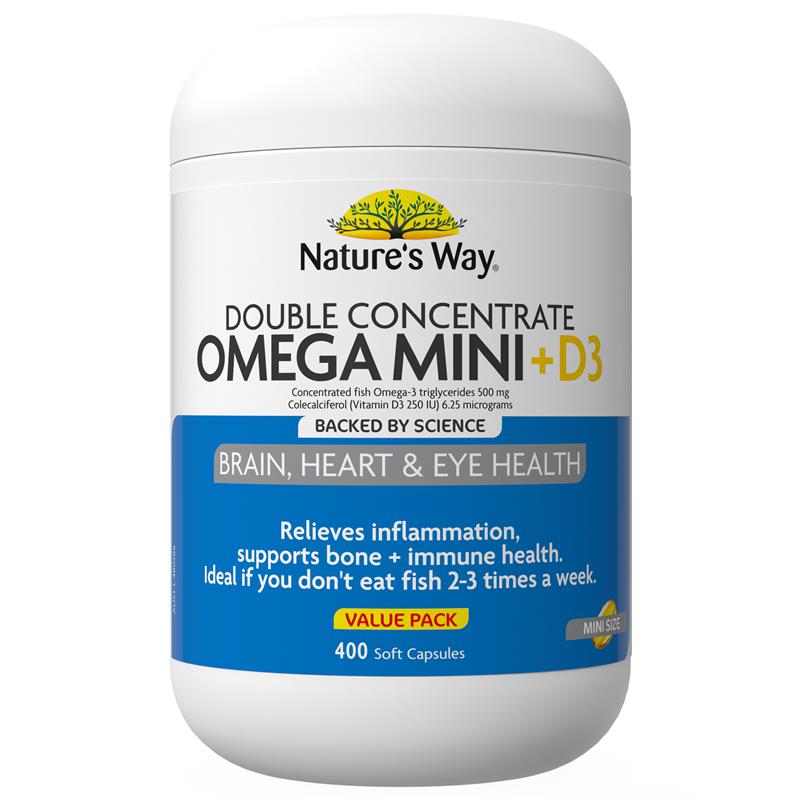 Nature's Way Omega + D3 400 Mini Capsules