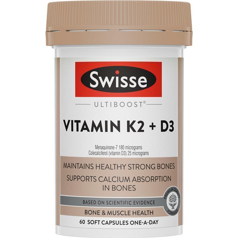 Swisse Ultiboost K2 + D3 60 Capsules