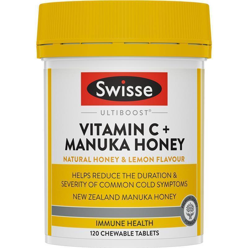 Swisse Vitamin C + Manuka Honey 120 Tablets