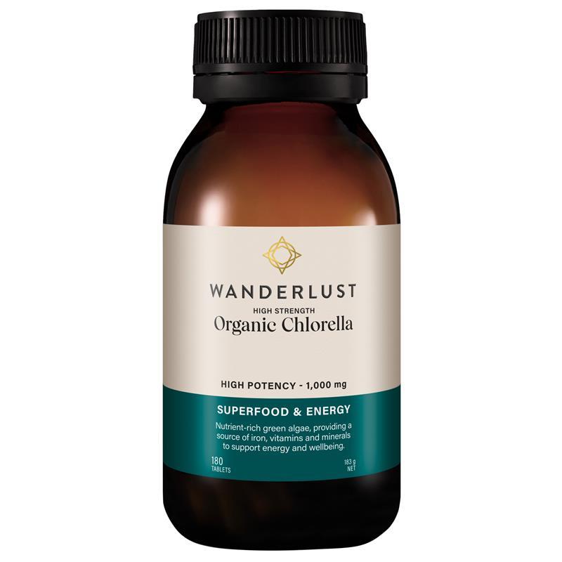 Wanderlust Organic High Strength Chlorella 180 Tablets