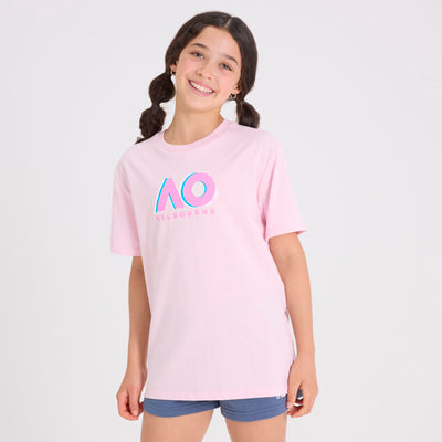 Kids Australian Open Logo T-Shirt Pink