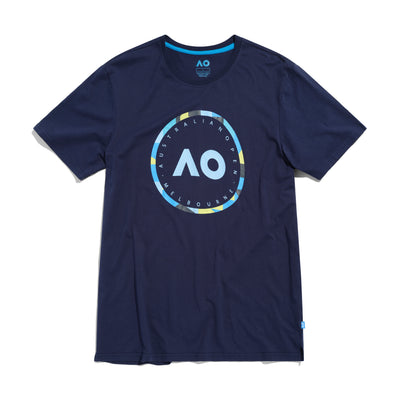 Men's Australian Open Round Logo T-Shirt Navy