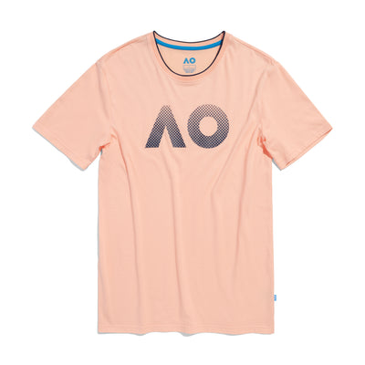 Men's Australian Open Textured Logo T-Shirt Orange