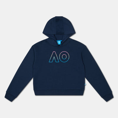 Girls Australian Open Logo Hoodie Navy
