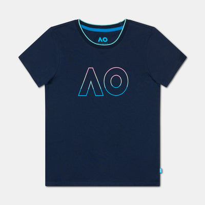 Girls Australian Open Logo T-Shirt Navy