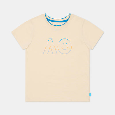 Girls Australian Open Logo T-Shirt Cream