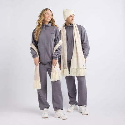 Unisex Australian Open Peached Fleece Zip Jumper