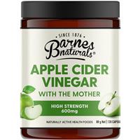 Barnes Naturals Apple Cider Vinegar with The Mother 600mg 120 Capsules