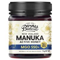 Barnes Naturals New Zealand Manuka Honey 1kg MGO 550+