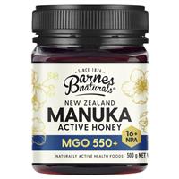 Barnes Naturals New Zealand Manuka Honey 500g MGO 550+