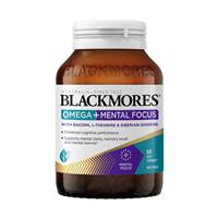 Blackmores Omega + Mental Focus 60 Capsules