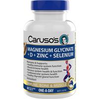 Carusos Magnesium Gly + D + Zinc + Selenium 60 Tablets