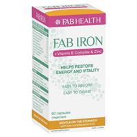 Fab Iron + Vitamin B Complex and Zinc 60 Capsules