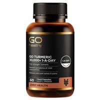 GO Healthy Turmeric 30000+ 1-A-DAY 60 Hard Vege Capsules