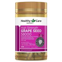 Healthy Care High Strength Grape Seed 58000 200 Capsules