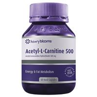 Henry Blooms Acetyl L-Carnitine 500 60 Vege Capsules