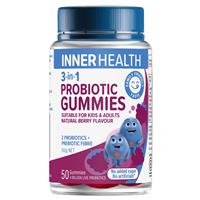 Inner Health 3 in 1 Probiotic Gummies 50 Pack