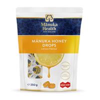 Manuka Health Manuka Honey Drops Lemon Pouch 58 Drops 250g