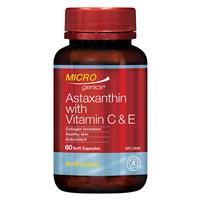 Microgenics Astaxanthin High Strength With Vitamin C & E 60 Capsules