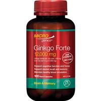Microgenics Ginkgo Forte 12000mg OAD 100 Capsules