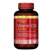Microgenics Vitamin D3 1000IU 300 Capsules