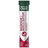 Nature's Own Magnesium + Muscle Support Effervescent 20 Tablets