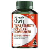 Nature's Own Triple Strength Garlic C Horseradish 100 Tablets