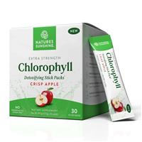 Nature's Sunshine Extra Strength Chlorophyll (30 Stick Packs) Crisp Apple