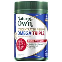 Nature's Own Concentrated Fish Oil Omega Triple 80 Capsules