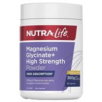 Nutra-Life Mag Glycinate High Strength Citrus Powder 360g Exclusive Size